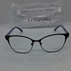 NWT Rxable Composer CPE100 Brown Eyeglass Frames